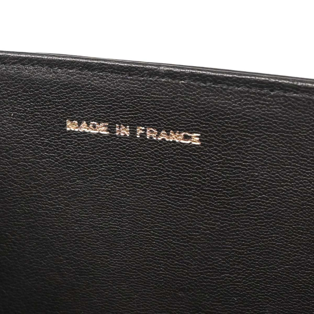 Chanel 1989-1991 * Black Lizard Turnlock Mini Full Flap Shoulder Bag