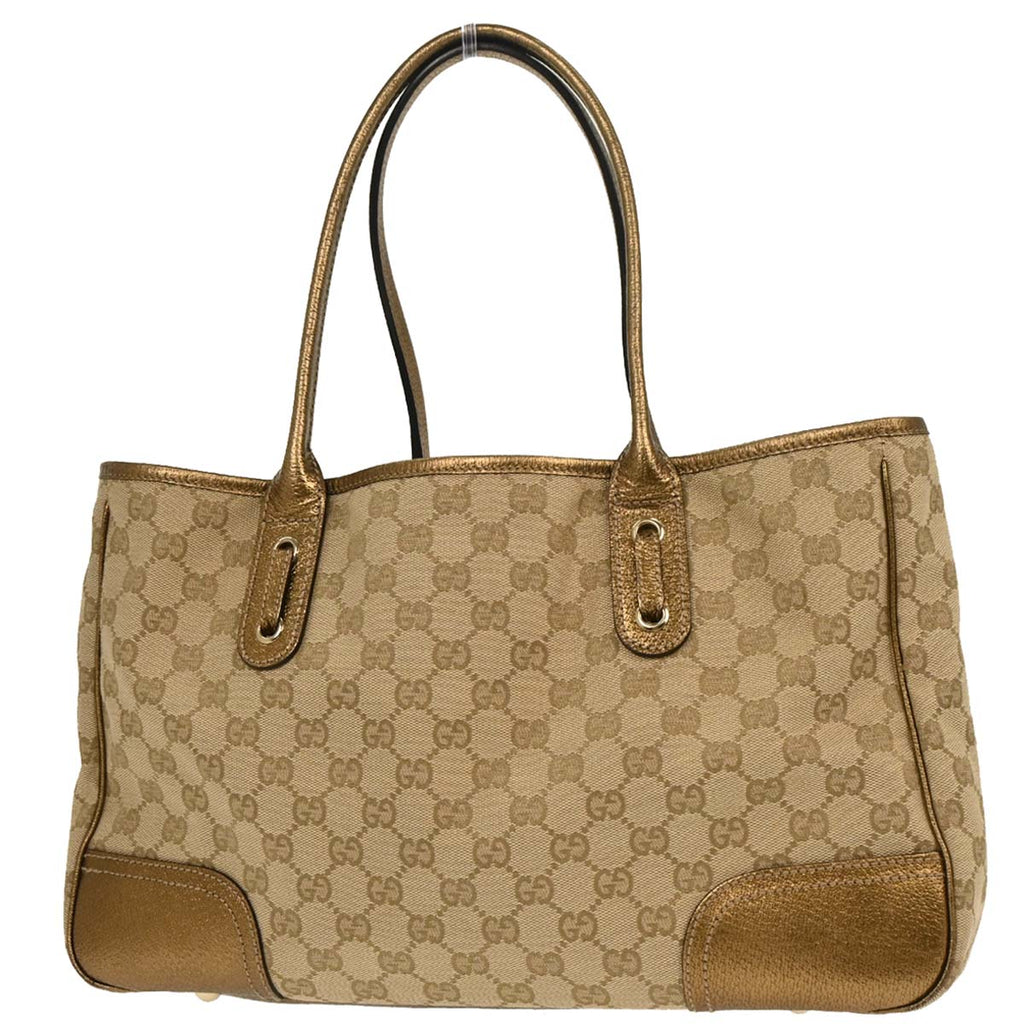 Gucci Beige Gold GG Tote Bag