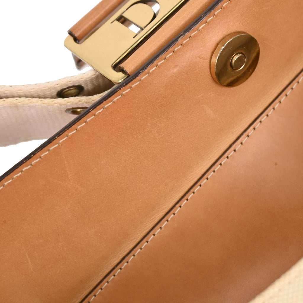 Christian Dior Beige Canvas Street Chic Columbus Shoulder Bag