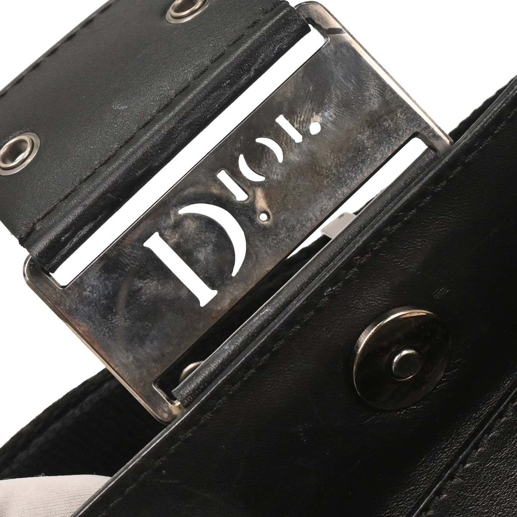 Christian Dior 2002 Black Trotter Street Chic Shoulder Bag