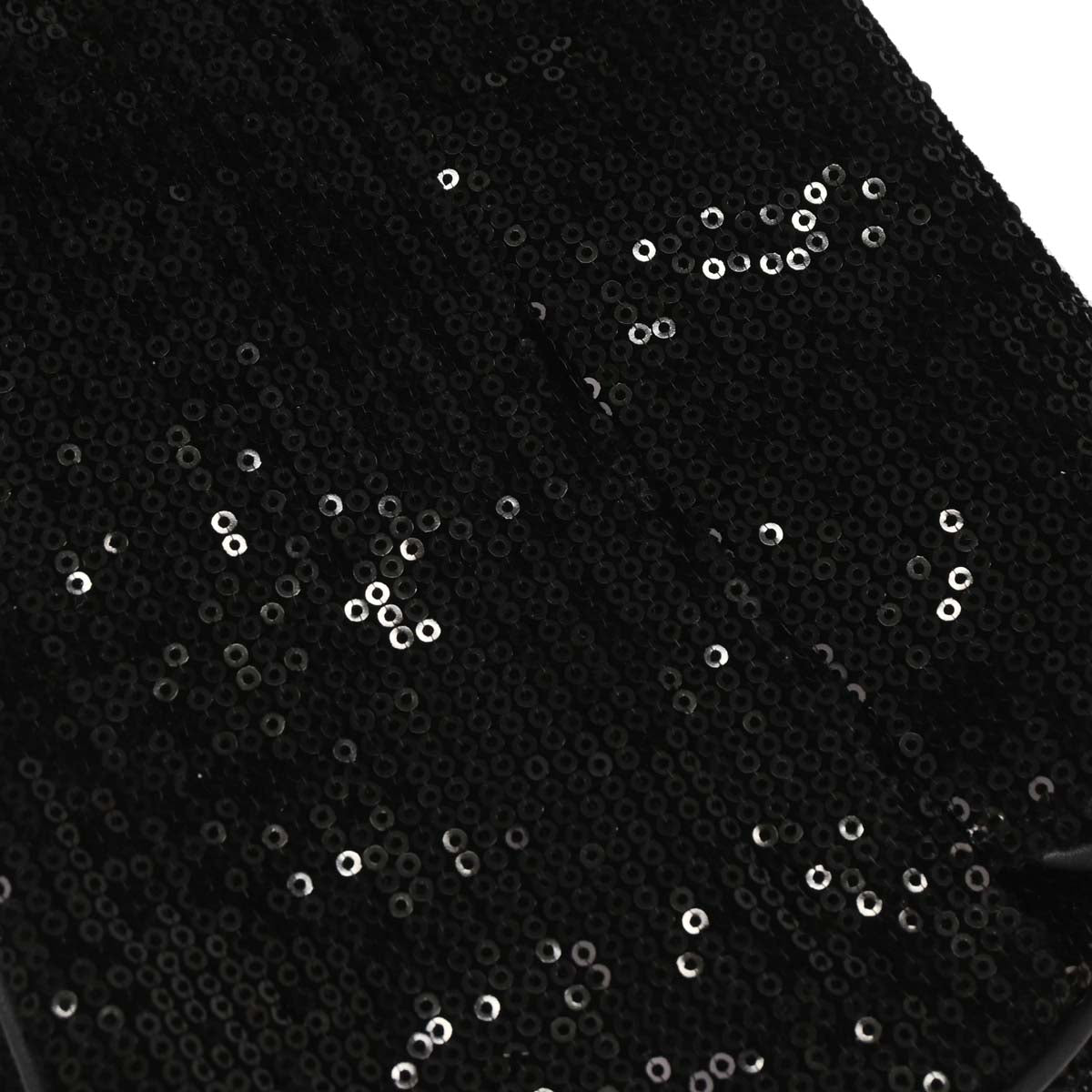 Christian Dior Black Velvet Sequins Saddle Handbag