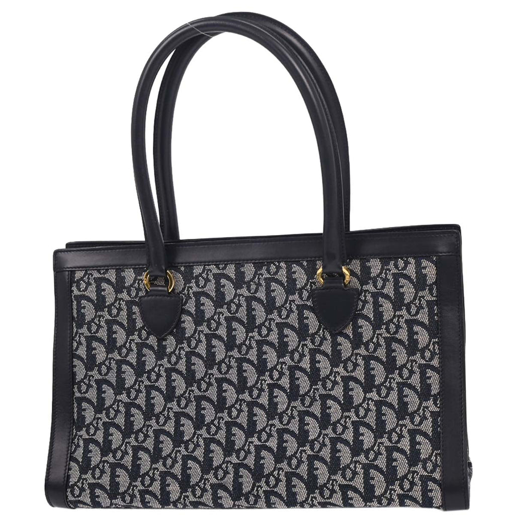 Christian Dior 2002 Navy Trotter Tote Bag