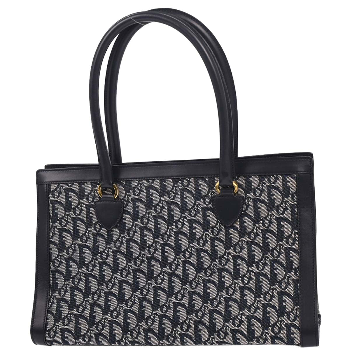 Christian Dior 2002 Navy Trotter Tote Bag