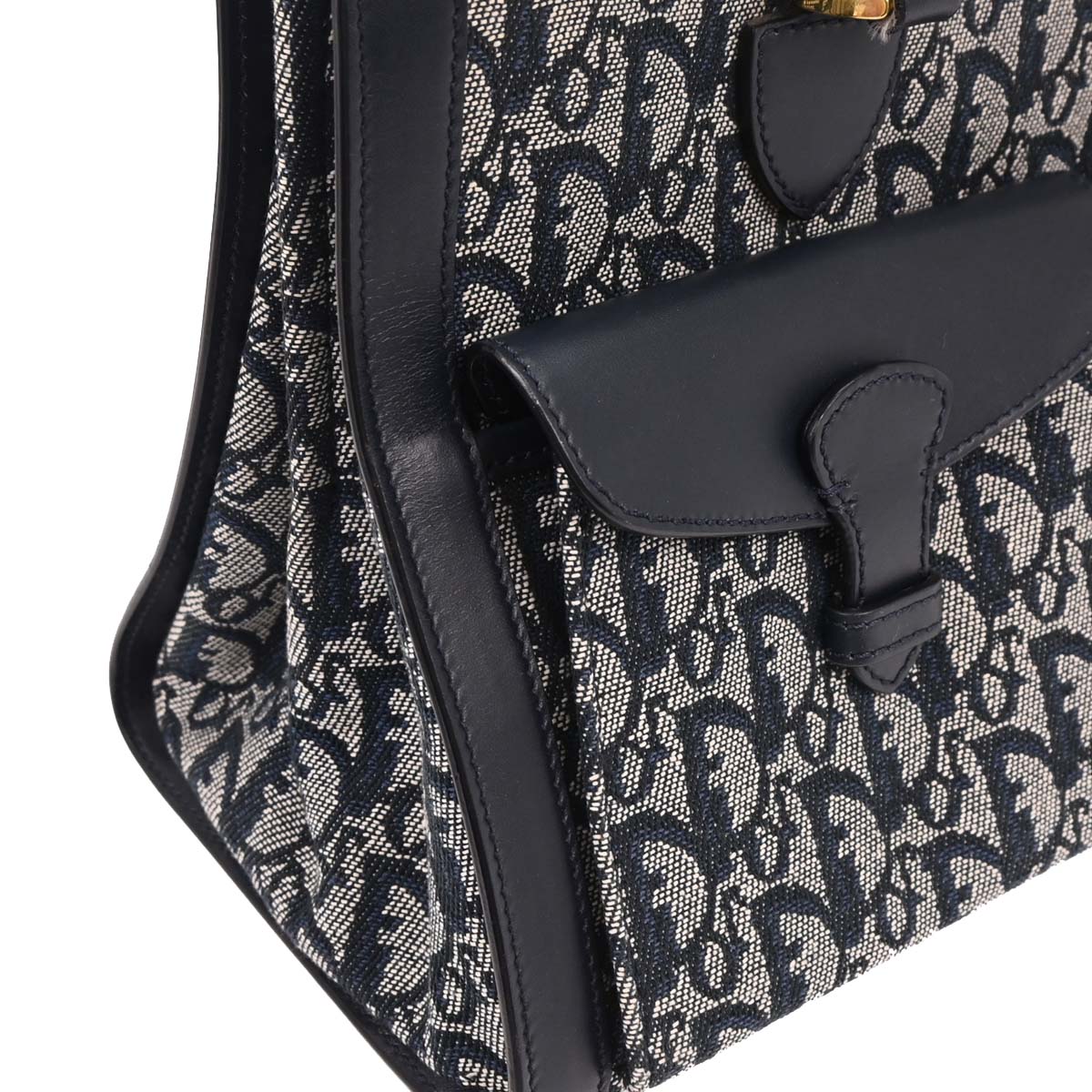 Christian Dior 2002 Navy Trotter Tote Bag