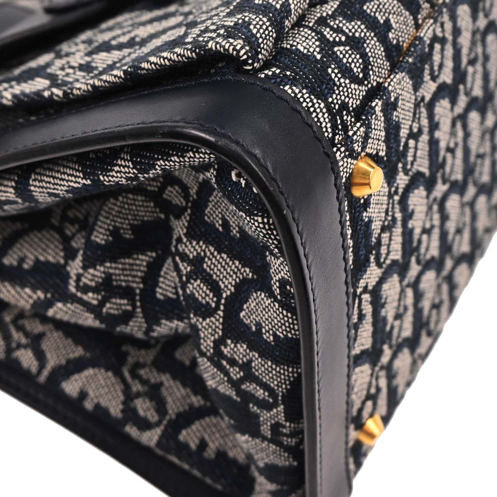 Christian Dior 2002 Navy Trotter Tote Bag
