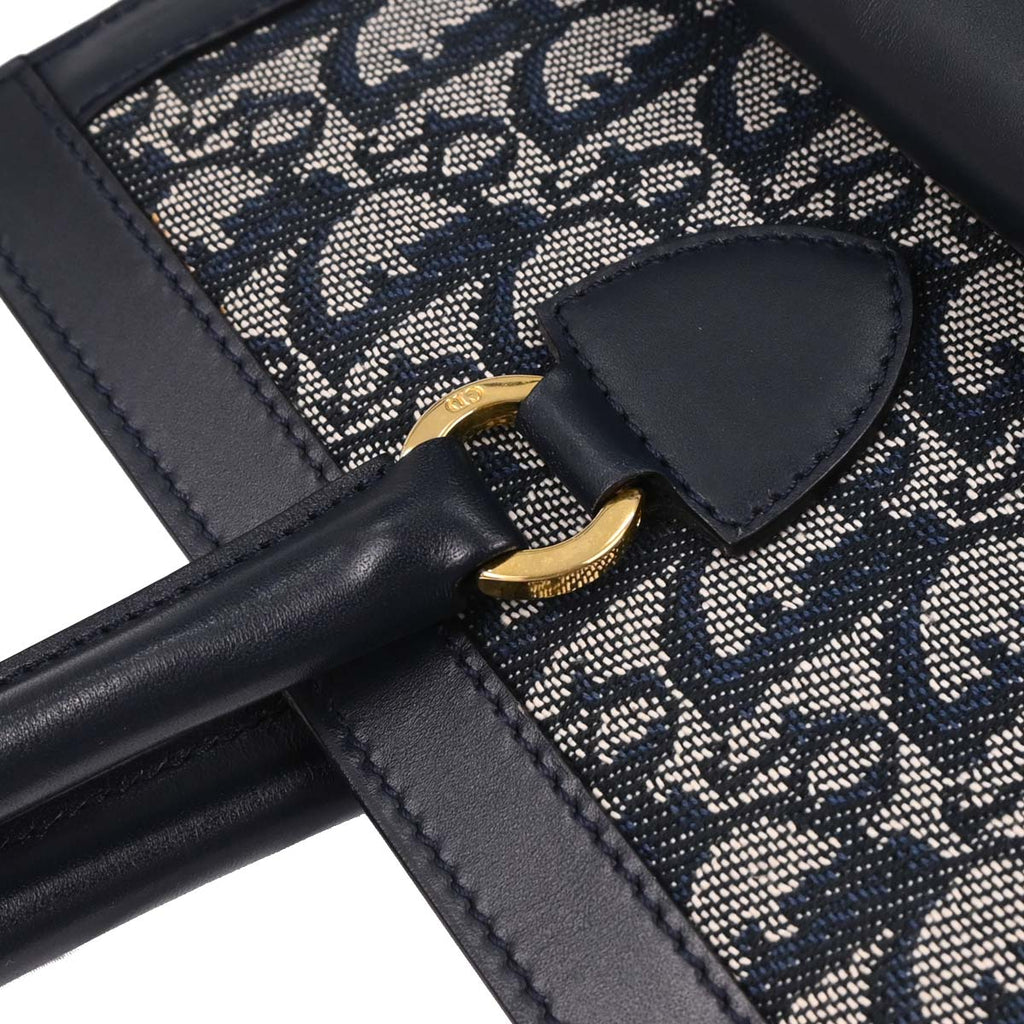 Christian Dior 2002 Navy Trotter Tote Bag