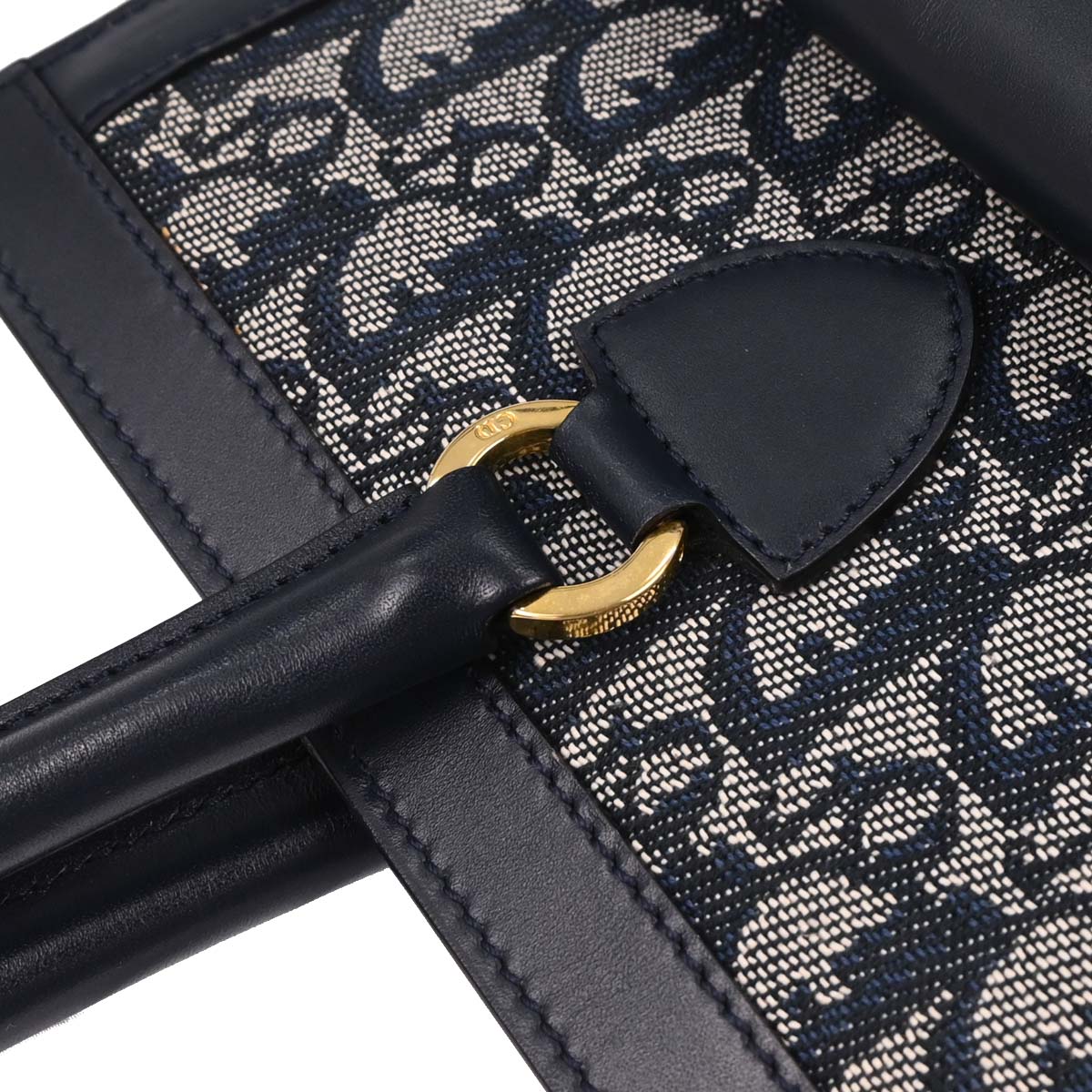 Christian Dior 2002 Navy Trotter Tote Bag