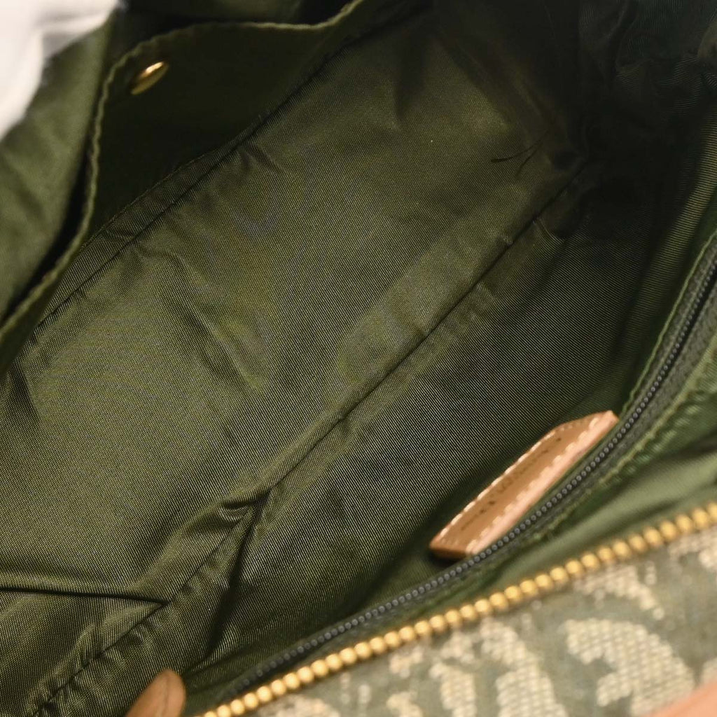 Christian Dior Green Double Saddle Trotter Handbag