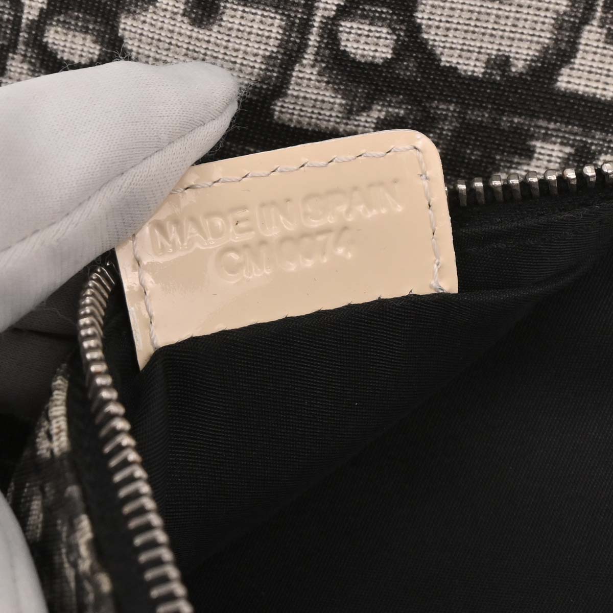 Christian Dior 2004 Black PVC Trotter Saddle Handbag
