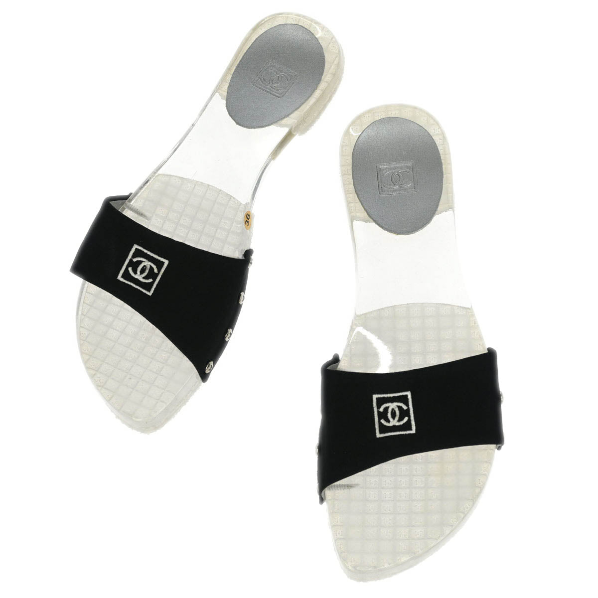 Chanel * Sport Line Mule Sandals Shoes #36