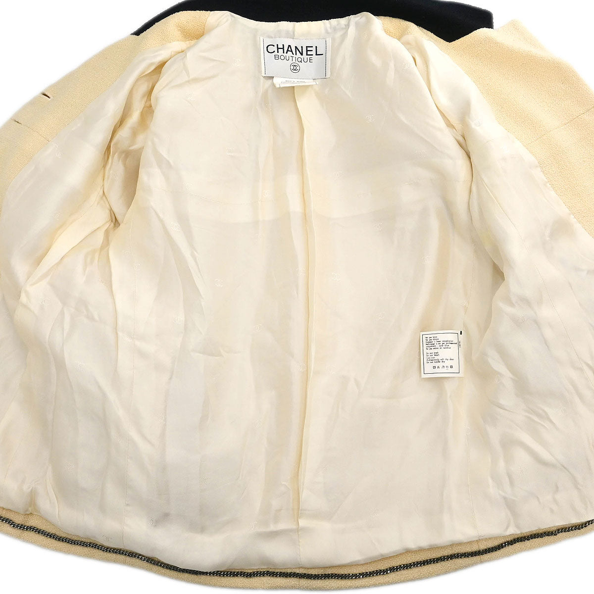 Chanel 1996 Single Breasted Jacket Ivory #36