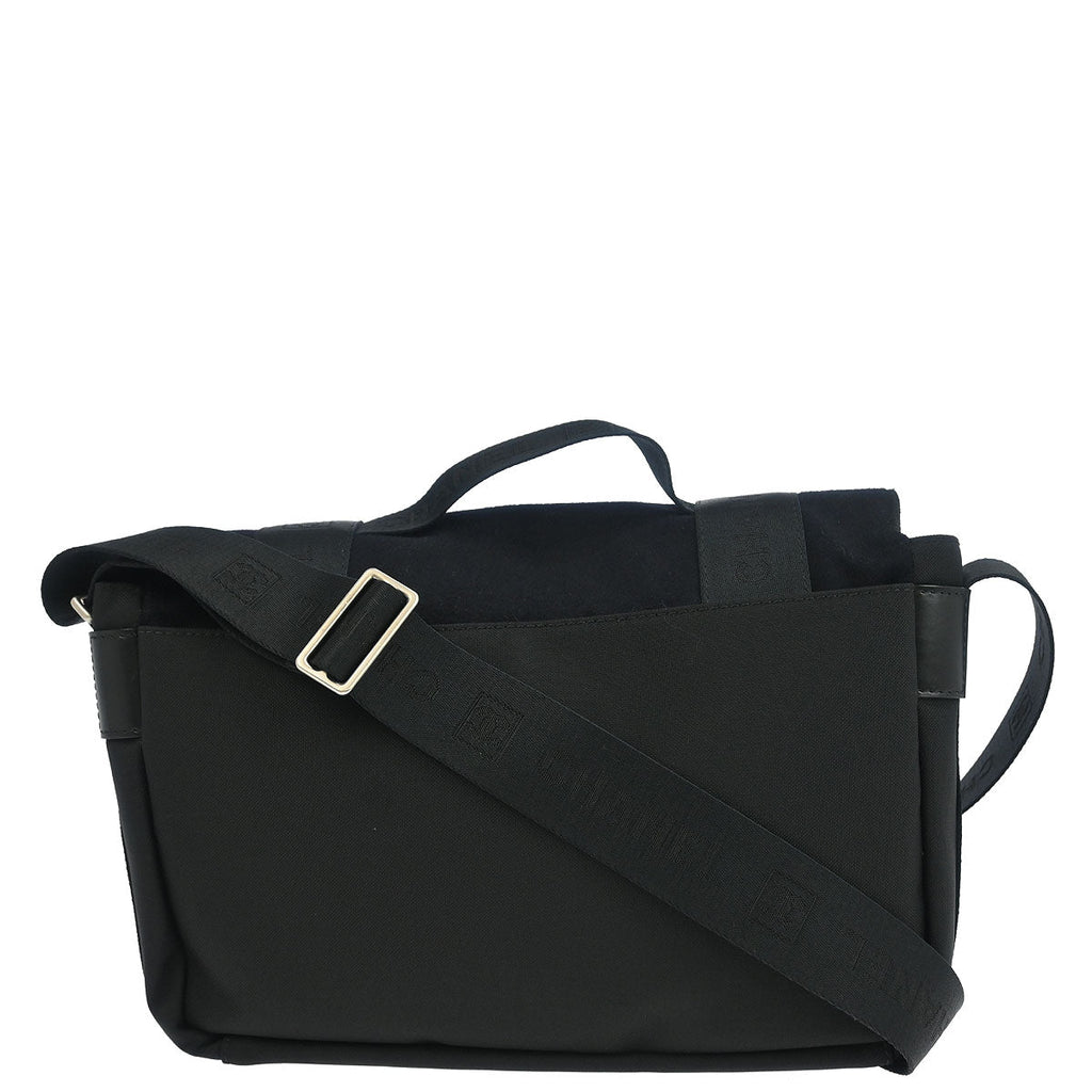 Chanel 2005-2006 Black Felt Nylon Sport Line 2way Shoulder Handbag