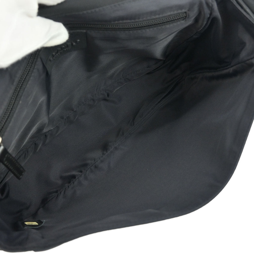 Chanel 2005-2006 Black Felt Nylon Sport Line 2way Shoulder Handbag
