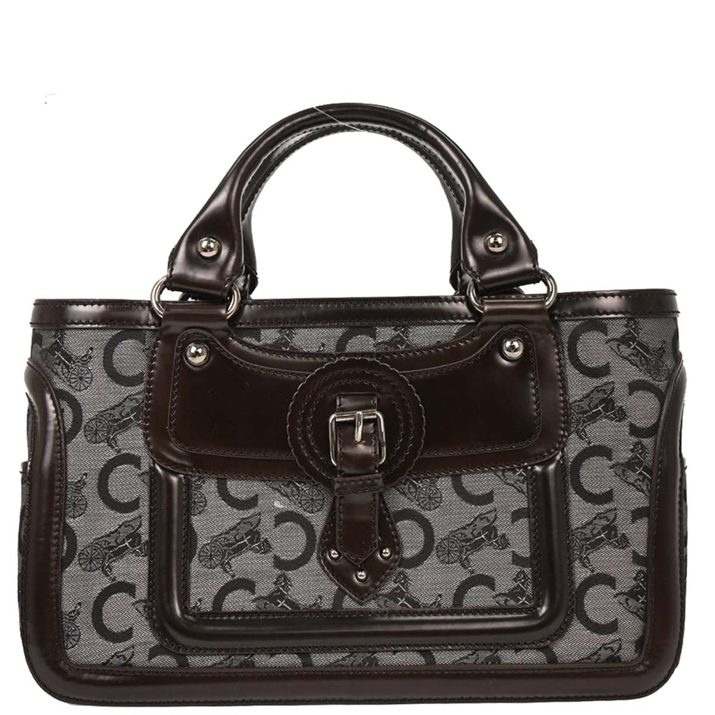 Celine Brown Black C Macadam Boogie Bag Handbag