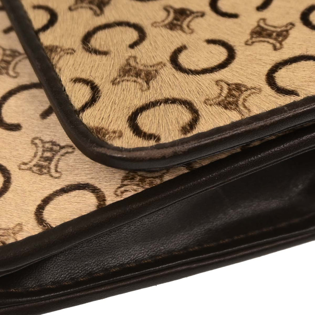 Celine Beige Pony Hair C Macadam Shoulder Bag