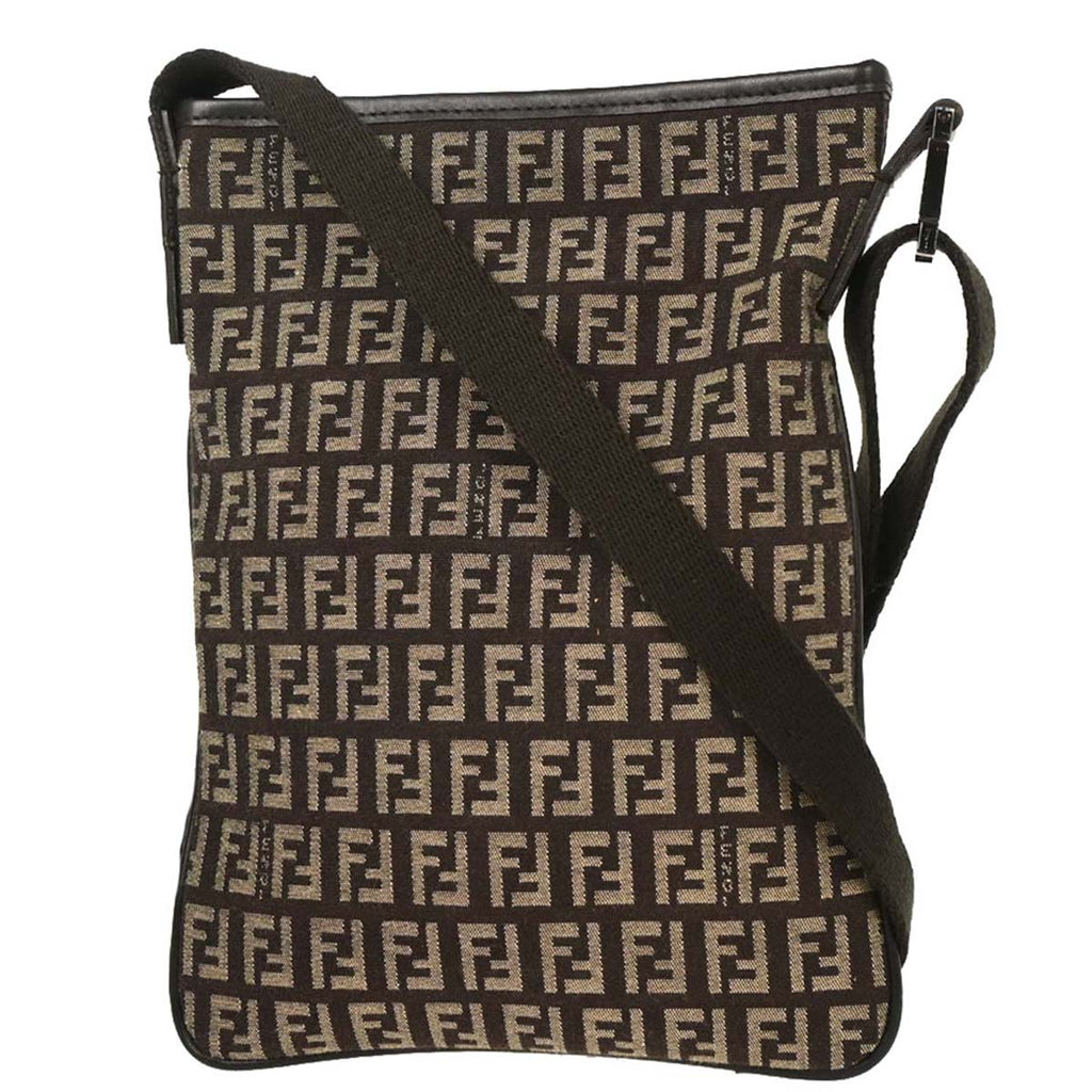 Fendi Brown Zucchino Shoulder Bag