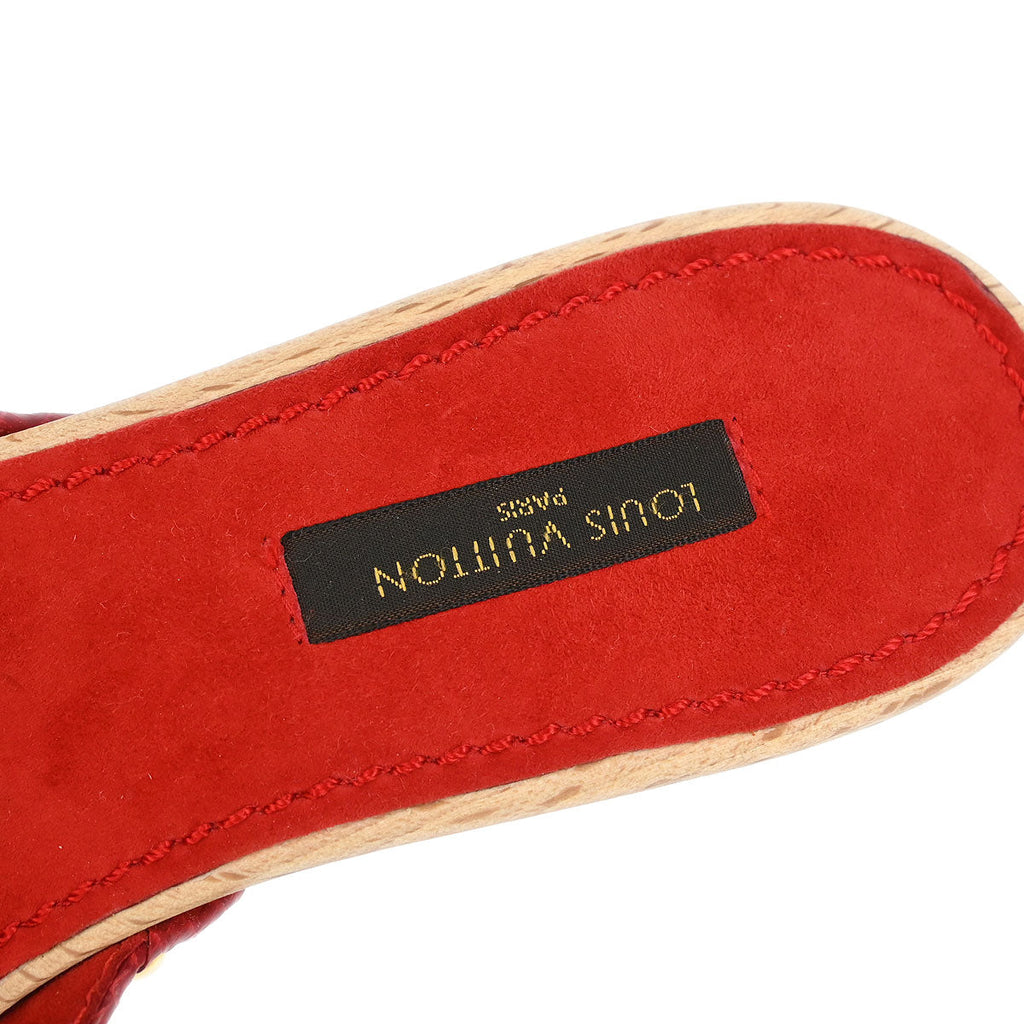 Louis Vuitton * 2005 Monogram Cherry Mule Sandals Shoes #36
