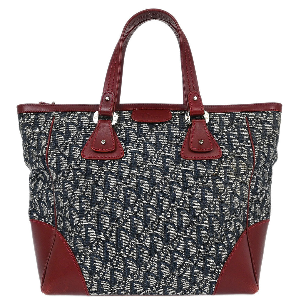 Christian Dior Navy Bordeaux Trotter Tote Bag