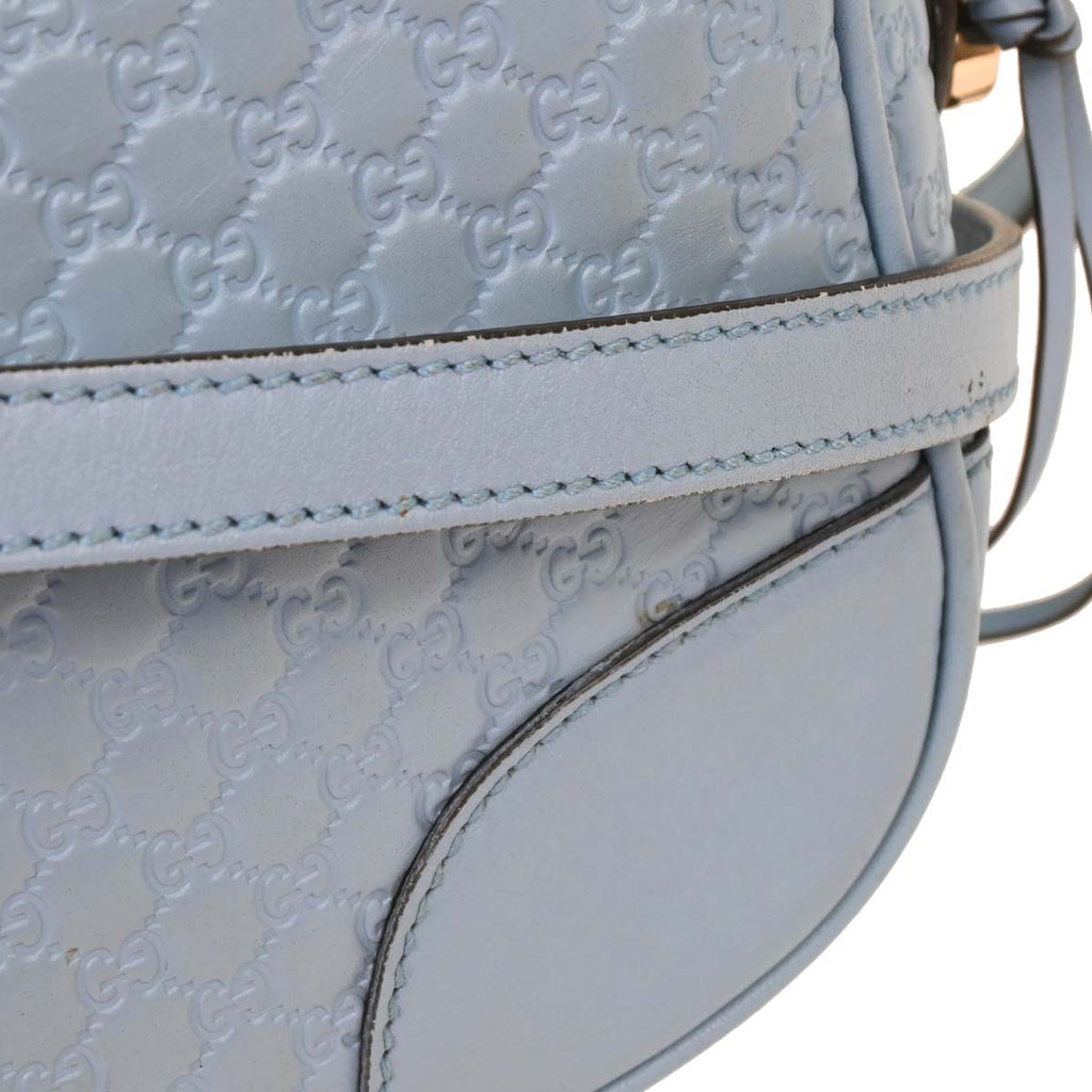 Gucci Light Blue Micro Guccissima Crossbody Bag