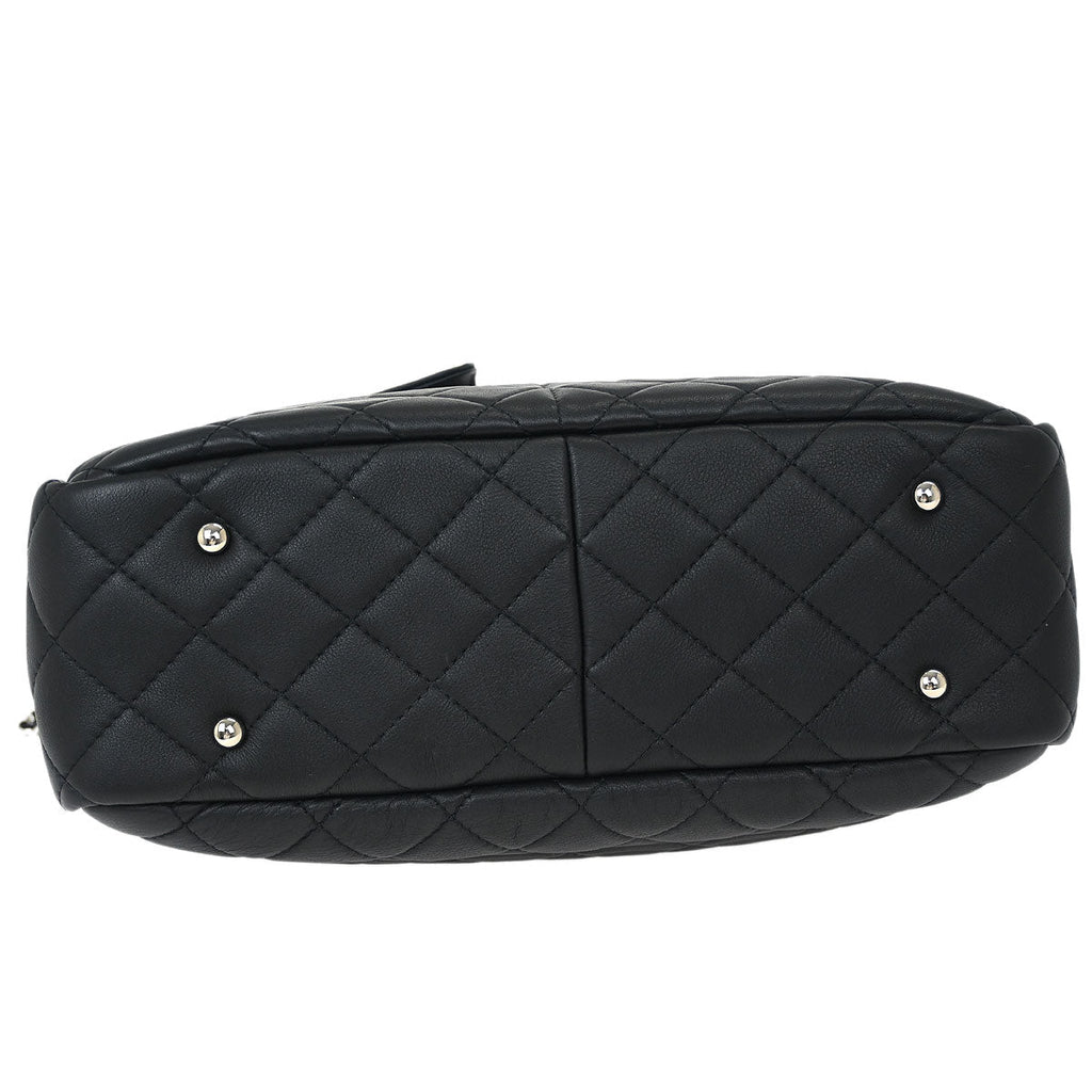 Chanel 2019 Black Lambskin Ultra Pocket Shopping Tote 2way Shoulder Handbag