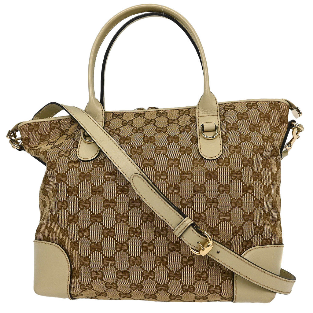 Gucci Beige Heart Bit GG 2way Shoulder Tote Bag