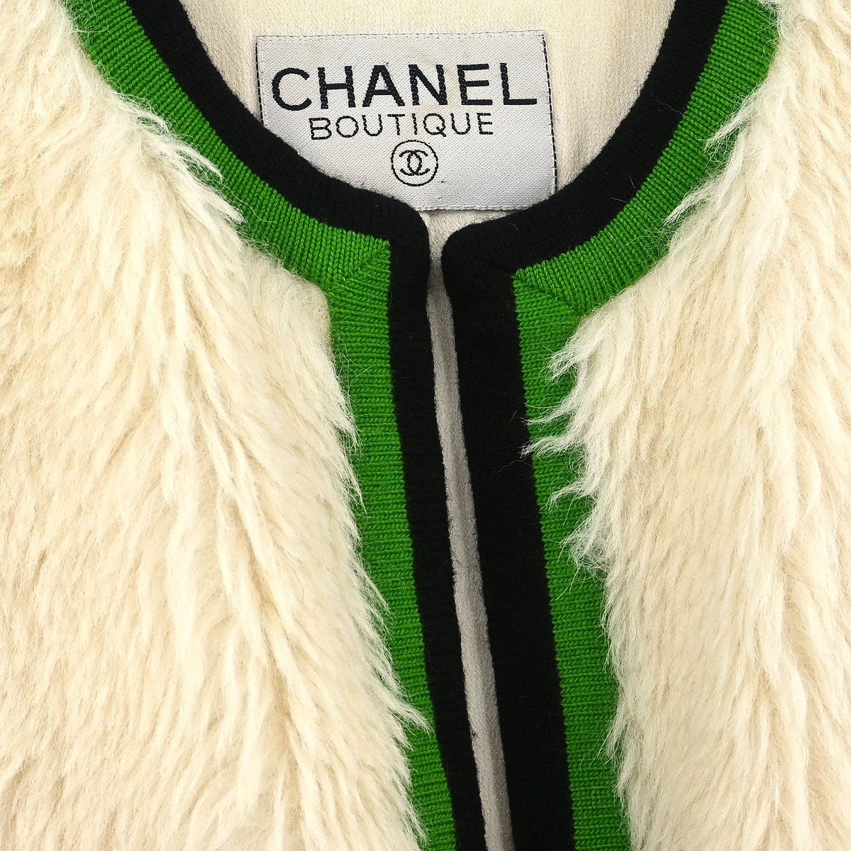 Chanel Sleeveless Fur Vest White