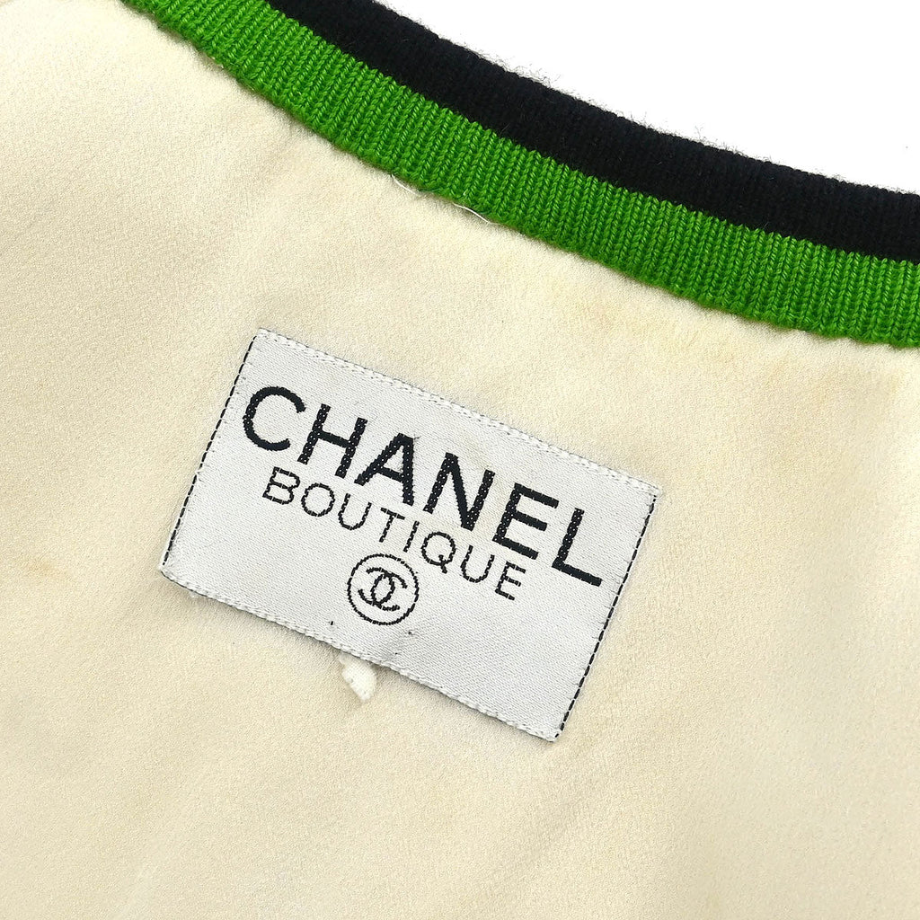 Chanel Sleeveless Fur Vest White