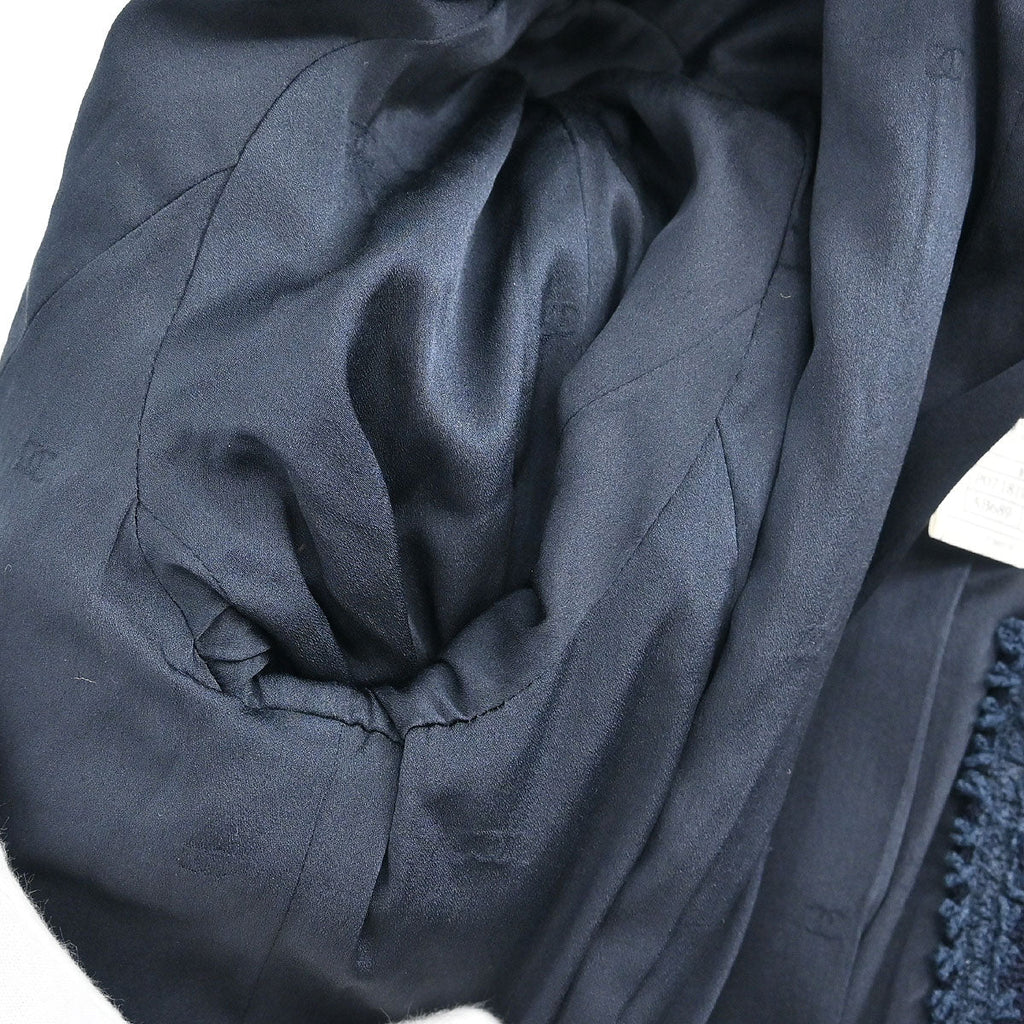 Chanel Setup Suit Jacket Skirt Navy #42