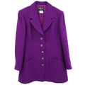 Chanel Single Breasted Jacket Purple #48