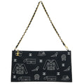 Chanel 2002-2003 Navy Canvas Icon Chain Handbag