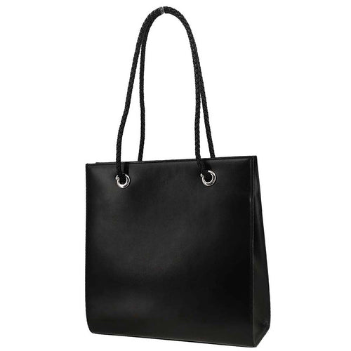 Cartier Black Leather Panthere Tote Handbag