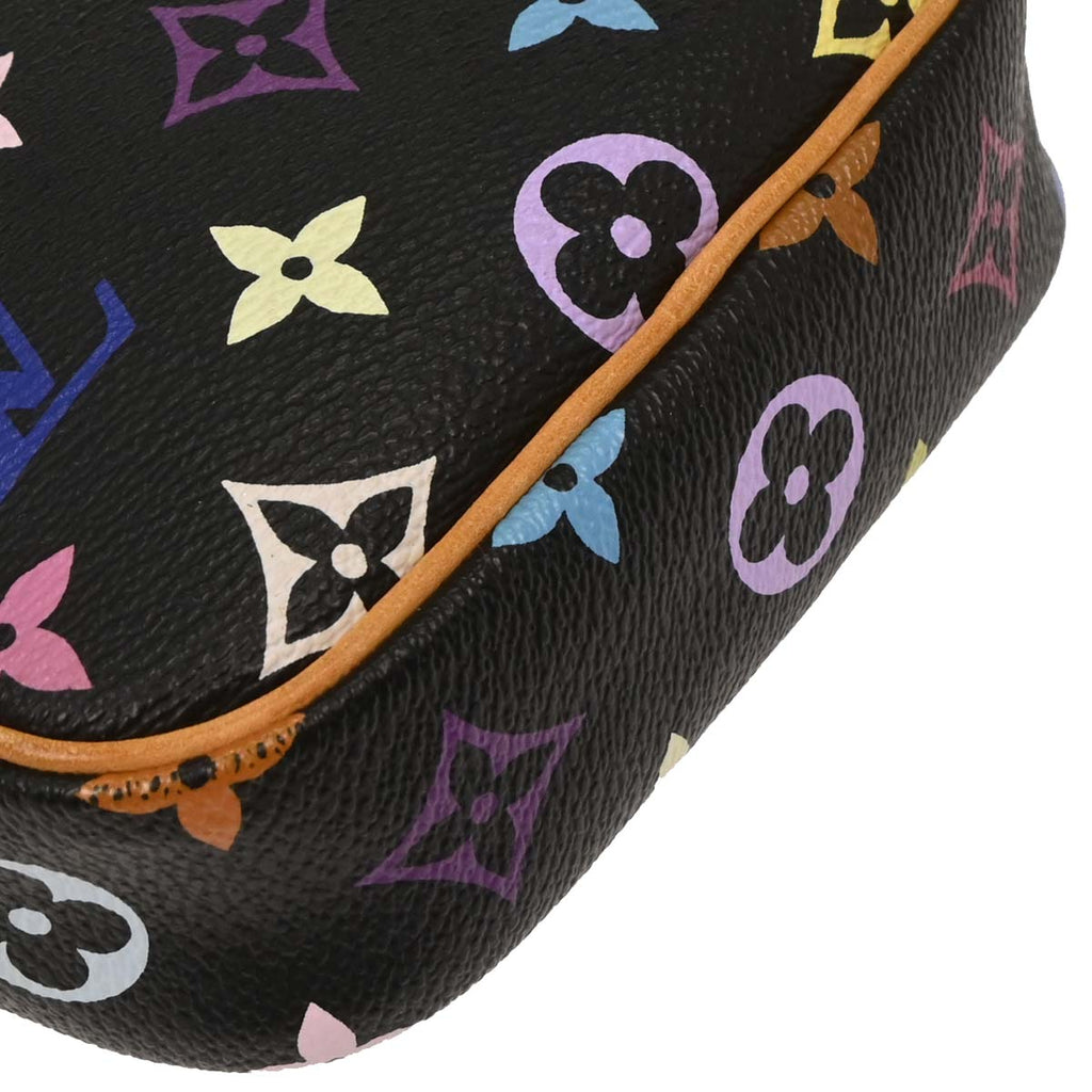 Louis Vuitton 2005 Black Monogram Multicolor Rift Shoulder Bag M40056