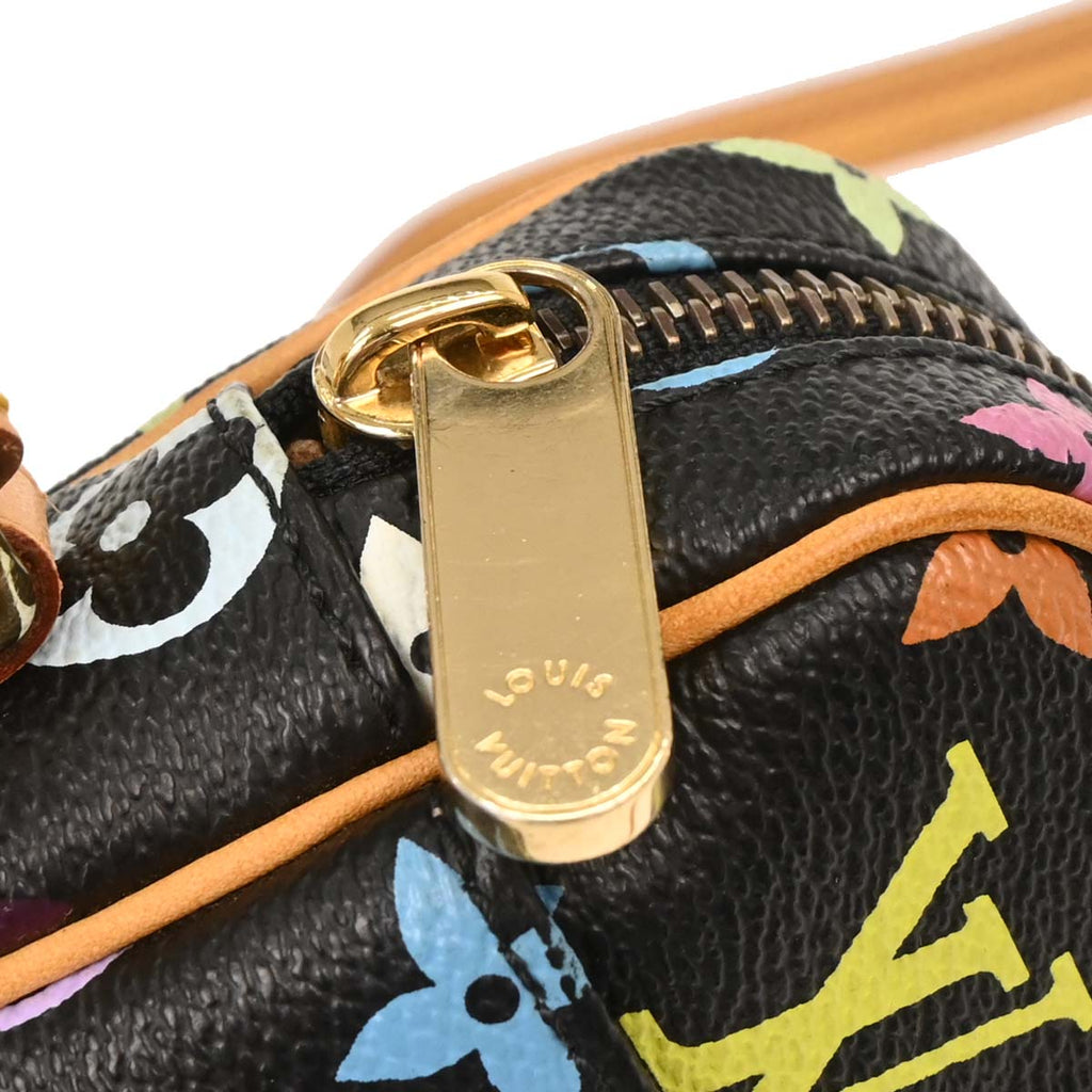 Louis Vuitton 2005 Black Monogram Multicolor Rift Shoulder Bag M40056