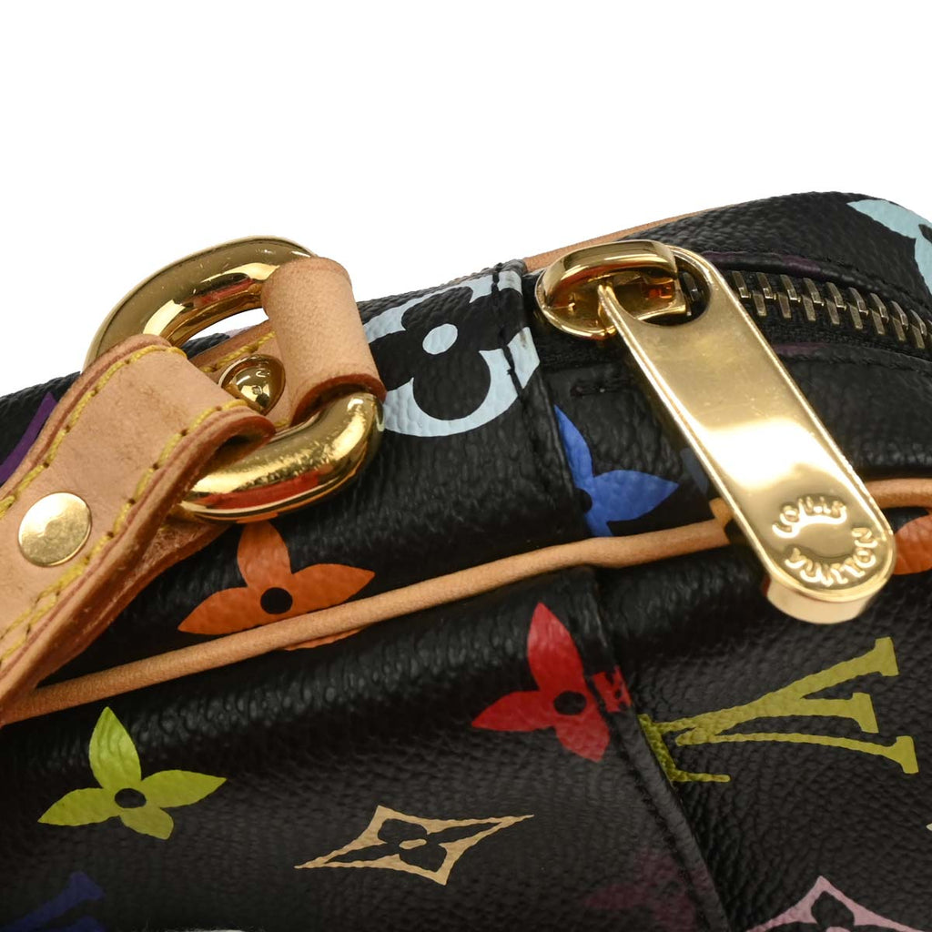 Louis Vuitton 2005 Black Monogram Multicolor Rift Shoulder Bag M40056
