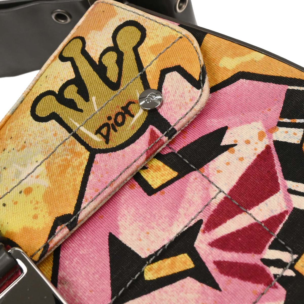 Christian Dior 2003 Canvas Street Chic Columbus Shoulder Bag