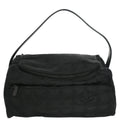 Chanel 2001-2003 Black Jacquard Nylon New Travel Line Vanity Handbag