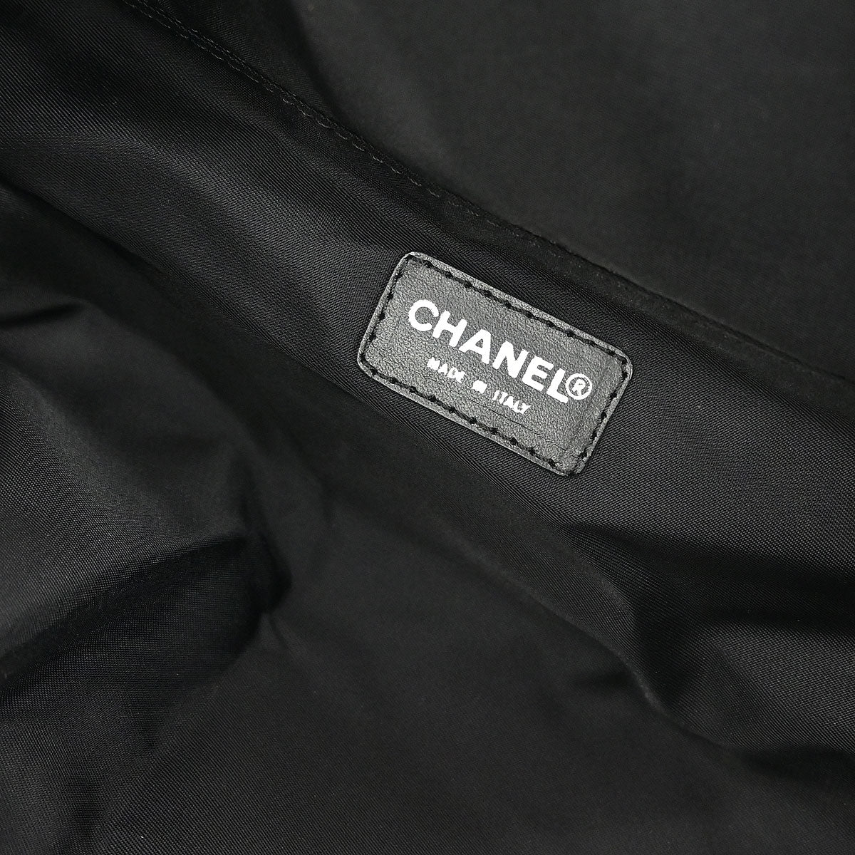 Chanel 2001-2003 Black Jacquard Nylon New Travel Line Vanity Handbag