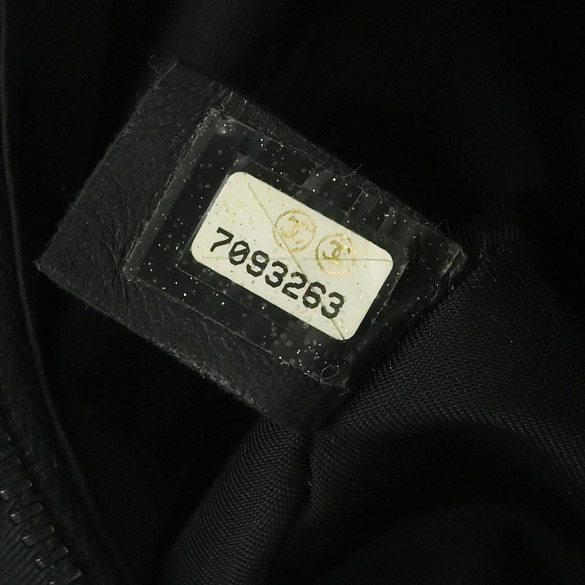 Chanel 2001-2003 Black Jacquard Nylon New Travel Line Vanity Handbag