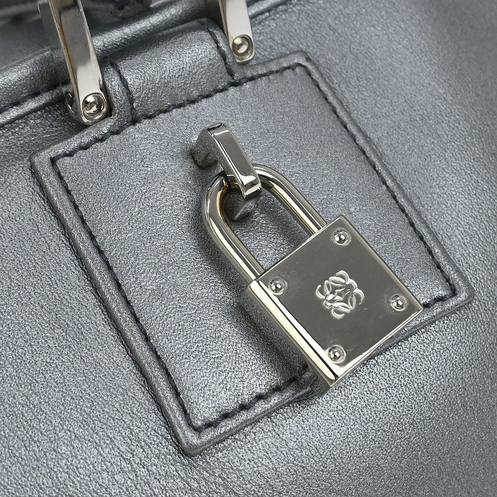 Loewe Silver Lambskin Amazona 28 Handbag