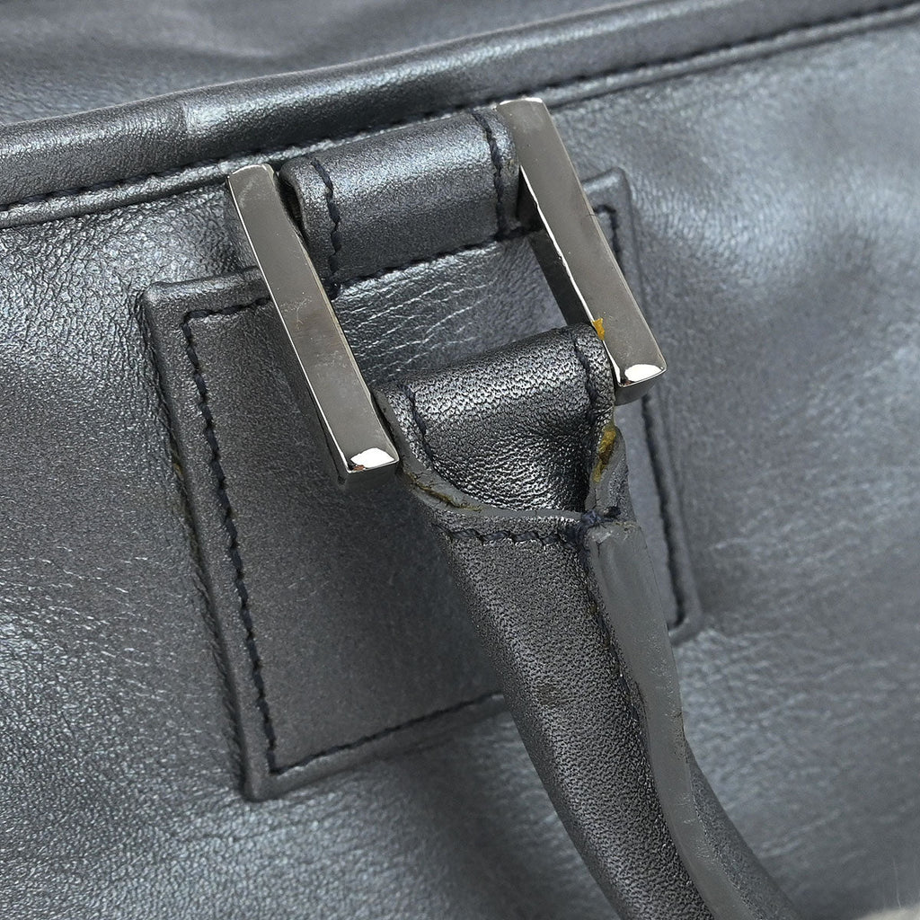 Loewe Silver Lambskin Amazona 28 Handbag