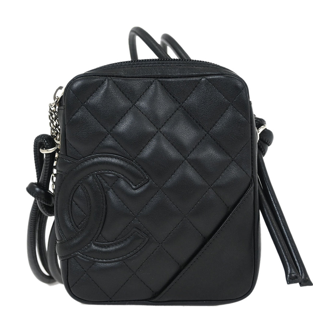 Chanel 2005-2006 Black Calfskin Cambon Ligne Shoulder Bag