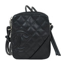 Chanel 2005-2006 Black Calfskin Cambon Ligne Shoulder Bag