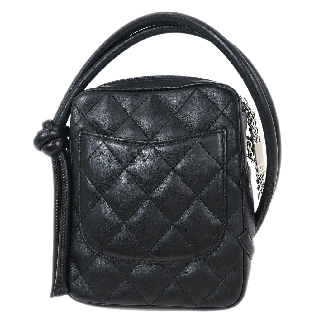 Chanel 2005-2006 Black Calfskin Cambon Ligne Shoulder Bag