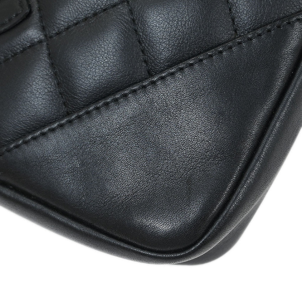 Chanel 2005-2006 Black Calfskin Cambon Ligne Shoulder Bag