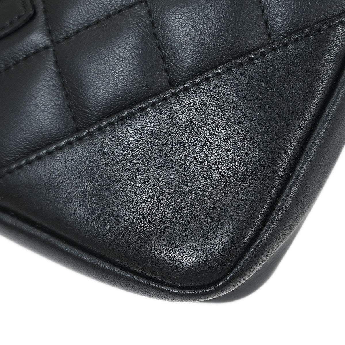 Chanel 2005-2006 Black Calfskin Cambon Ligne Shoulder Bag