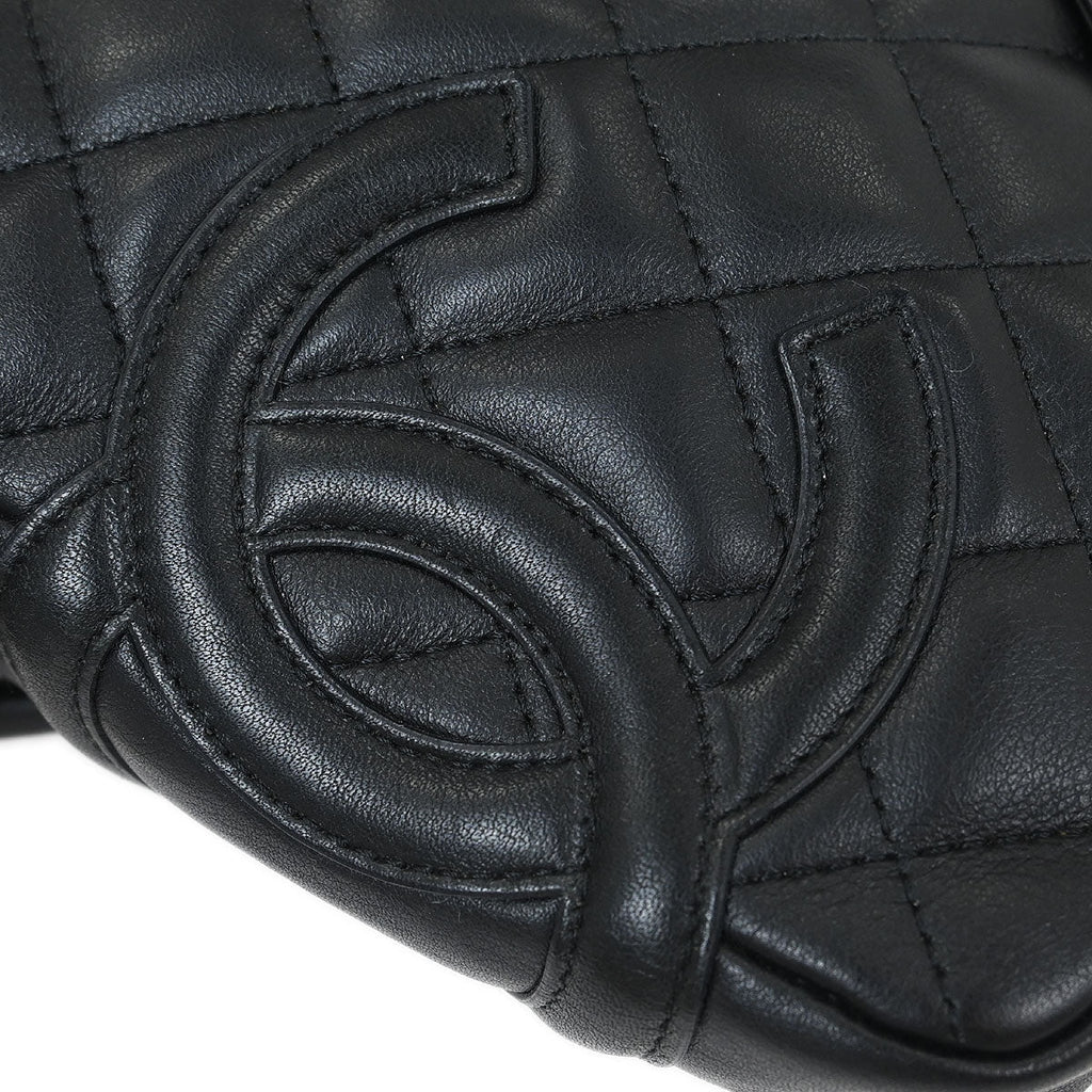Chanel 2005-2006 Black Calfskin Cambon Ligne Shoulder Bag