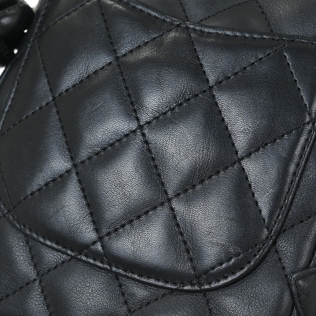 Chanel 2005-2006 Black Calfskin Cambon Ligne Shoulder Bag