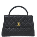 Chanel 1996-1997 Black Caviar Kelly Handbag