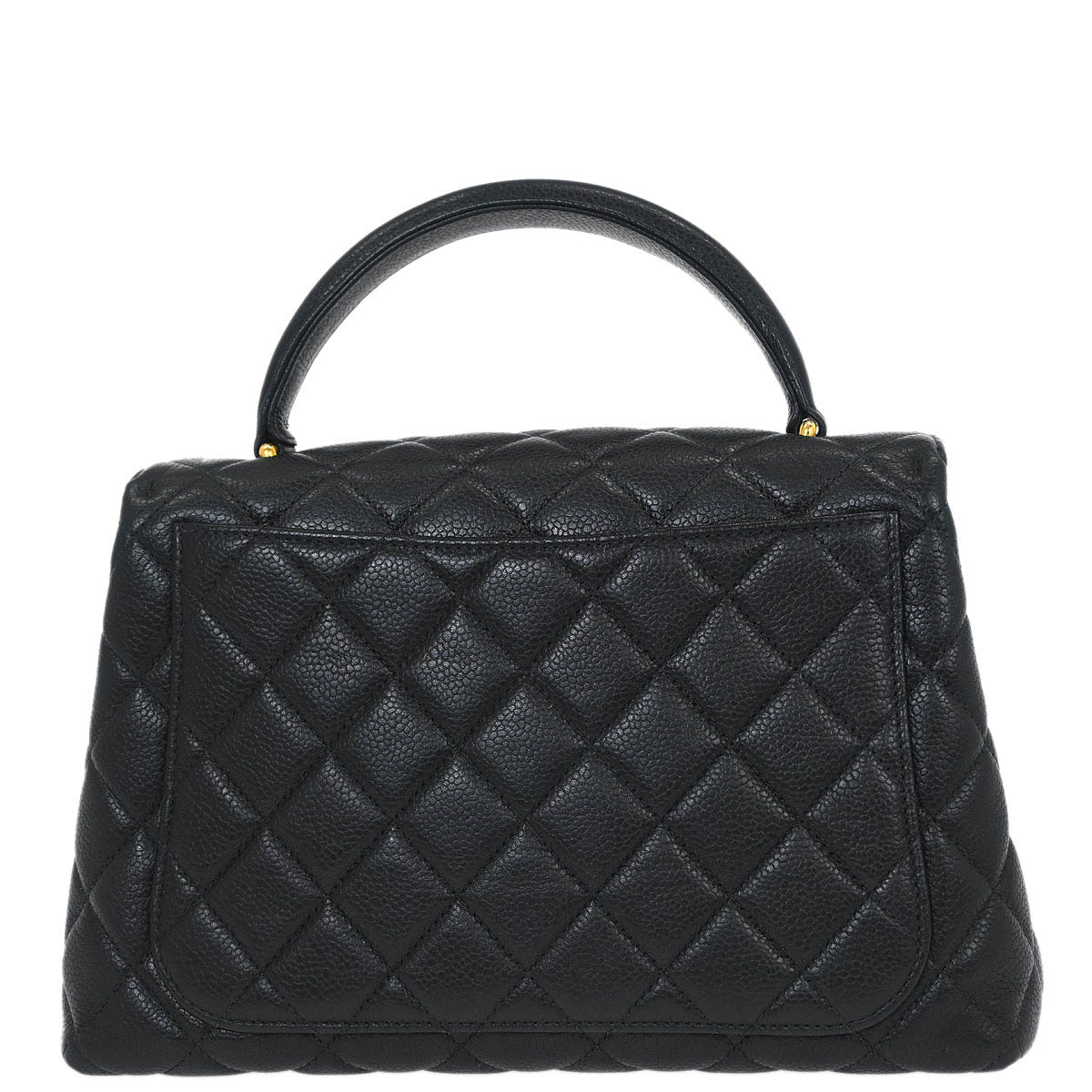 Chanel 1996-1997 Black Caviar Kelly Handbag