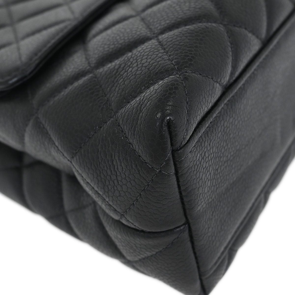 Chanel 1996-1997 Black Caviar Kelly Handbag